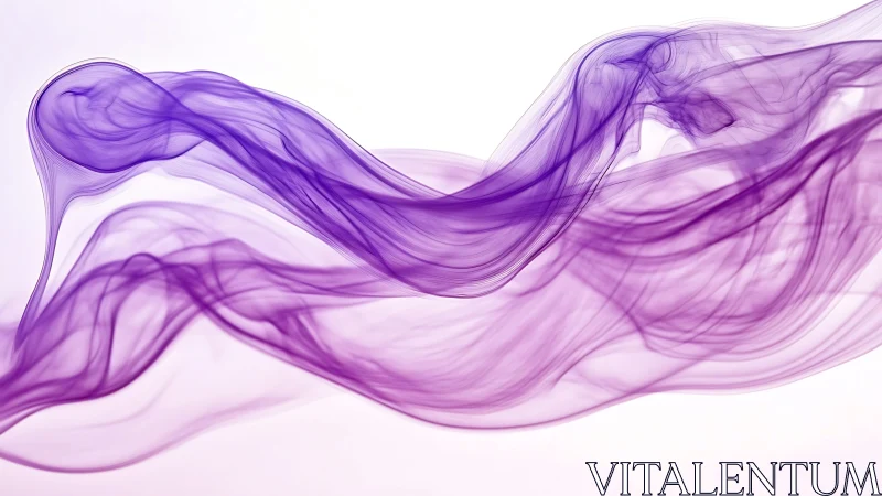 Violet smoke ribbons drift like silk rivers in slow motion