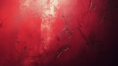 Crimson textured wall abstraction with directional light emphasis.