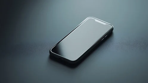 Black Smartphone on Gray Surface - Modern Device Display