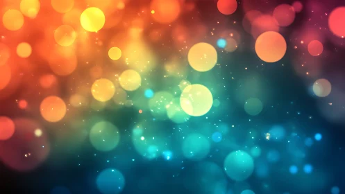 Prismatic bokeh galaxies drift through a neon twilight sky.