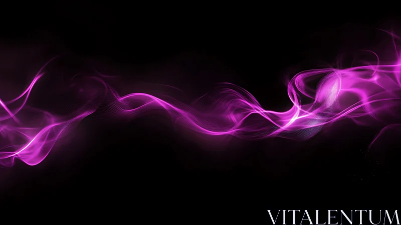 Magenta light-wave filaments on black with fluid spectral motion