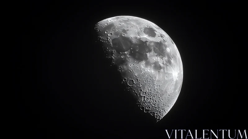 Lunar terminator close-up revealing high-relief crater topography.