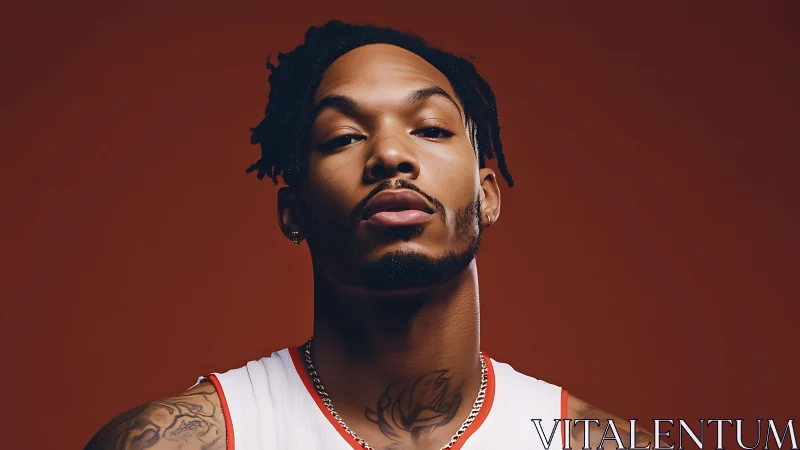 Confident basketball player meeting the camera with calm focus.