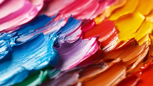 Joyful rainbow oil paint strokes invite playful creativity now