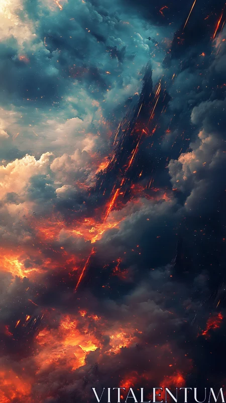 Cosmic Fire Storm with Explosive Energy Streams and Cloud Formation