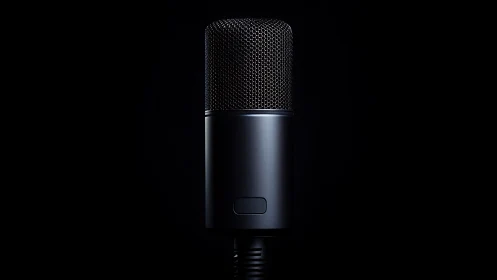 Black condenser microphone with cardioid pickup pattern