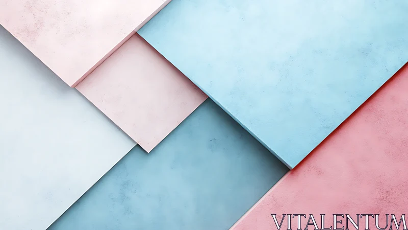 Soft pastel panels overlap in a calm geometric composition