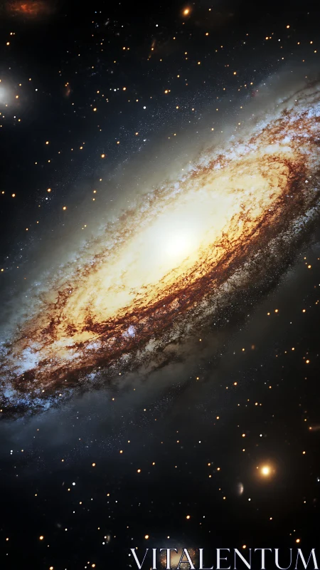 Spiral galaxy core glowing amid dense surrounding stars.