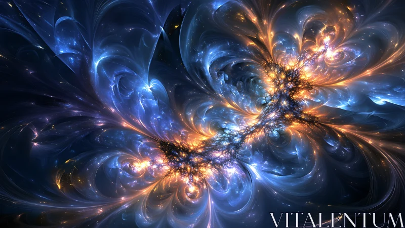 Cosmic light river swirling through a dreamy star garden.