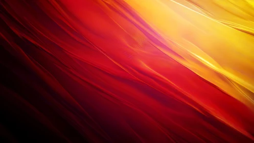 Glowing red and gold waves drifting in a cozy sunset mood.