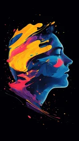 Vibrant painted profile celebrates color, calm, and imagination