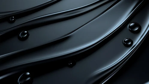 Silken midnight waves with glassy droplets in quiet motion.