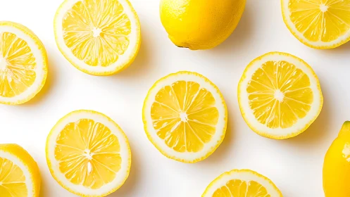 Citrus sunbursts scattered in a bright minimalist dance.