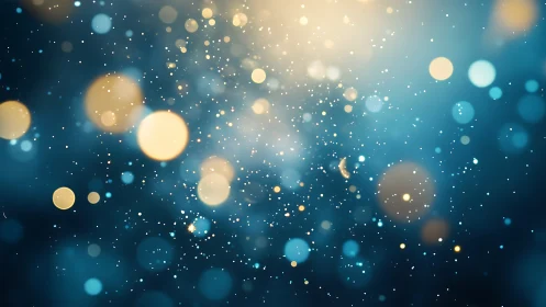 Defocused circular light particles form layered bokeh field