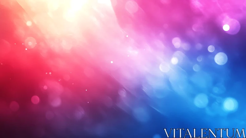 Vibrant Abstract Light Bokeh Background in Pink, Blue, and White.