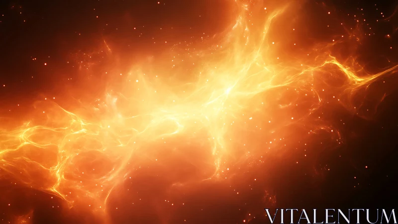 Flowing energy patterns with particle luminescence in warm spectrum