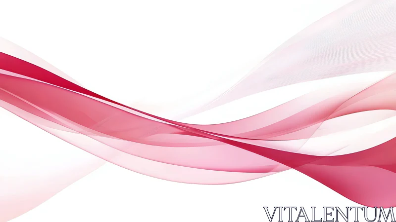 Minimalist digital ribbon waves with translucent red gradients.