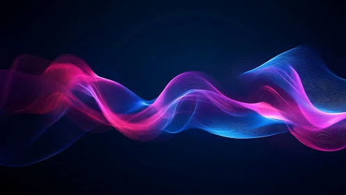 Parametric lightwave spline rendered as neon volumetric ribbon.