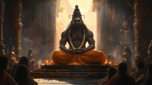 Sacred meditation scene welcomes quiet reflection and reverence