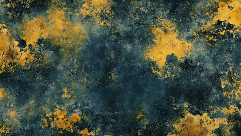 Abstract grunge background with navy blue and gold texture pattern.