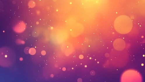 Soft glowing bokeh lights on a warm gradient background, abstract style.