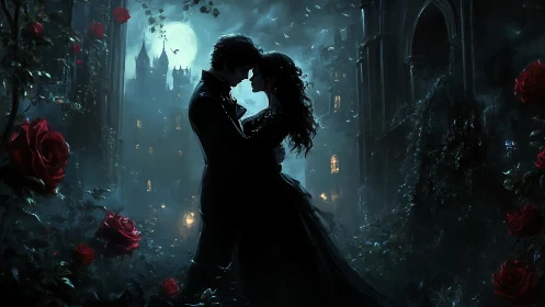 Moonlit Romance: Gothic Castle Silhouettes in Twilight