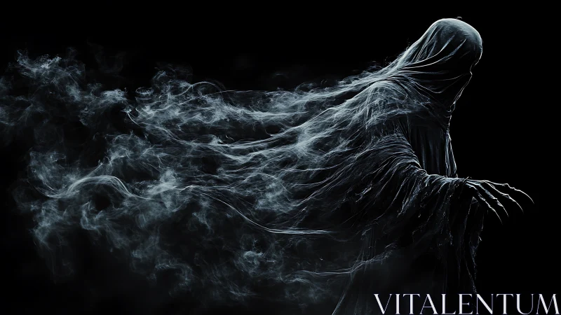 Spectral cloaked entity dissolves into turbulent volumetric smoke