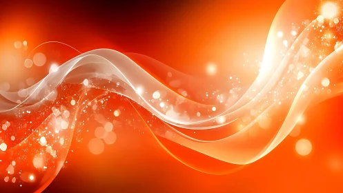 Luminous ember waves dance through molten orange glow.