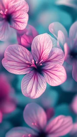 Pink petals glow in dreamlike floral bokeh.