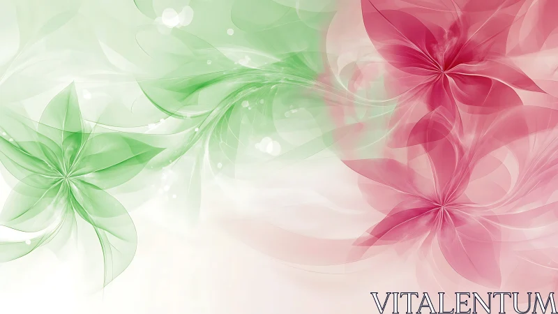 Translucent Floral Abstraction with Chromatic Flow and Organic Geometry.