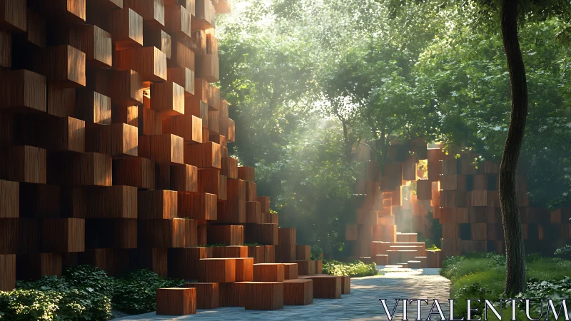 Carved Corridors: Where Timber Giants Whisper to the Forest.