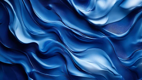 Silky blue waves flowing in a dreamy abstract embrace.