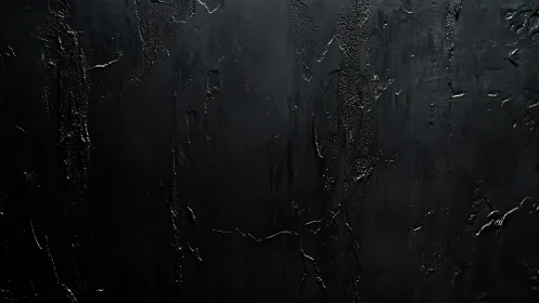 Textured black surface shows irregular vertical ridges and gloss