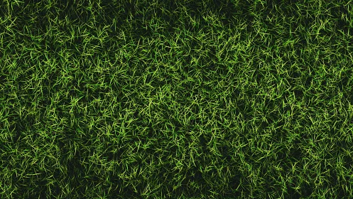 Dense emerald grass texture under soft overhead light.