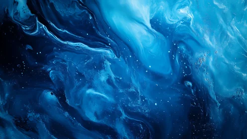Celestial blue currents swirling through liquid starlight.