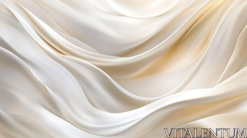 Elegant flowing ivory silk fabric abstract digital art background.