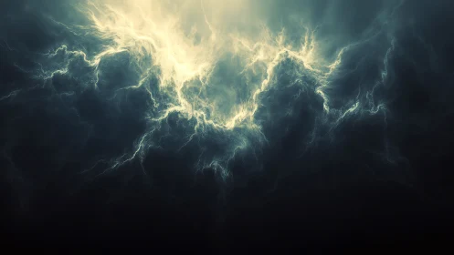 Stormlit nebula clouds erupt with electric luminance.