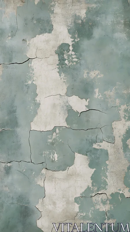 Ocean-scarred plaster wall dreaming in cracked teal silence.