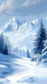 High-contrast alpine snowfield under cool diffuse winter lighting