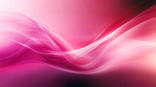 Silky pink light waves drifting through a dreamy horizon.