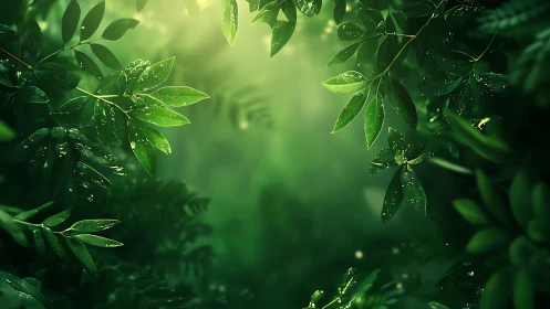 Backlighting Foliage with Hydrophobic Condensation and Chromatic Depth Layering