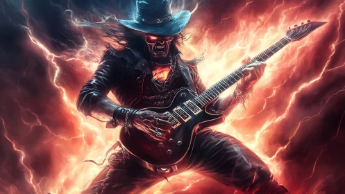 Fiery rock guitarist unleashes a blazing storm of sound.