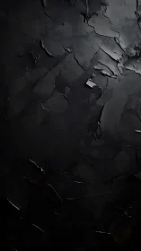 Textured black plaster wall with subtle glossy fractures.