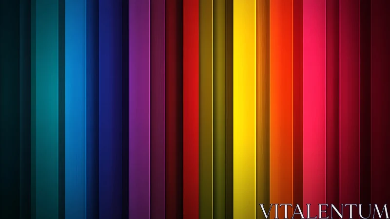 Vertical rainbow panels stage a quiet spectrum symphony tonight