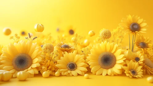 Cheerful Sunflowers Celebrate Warmth and Joy