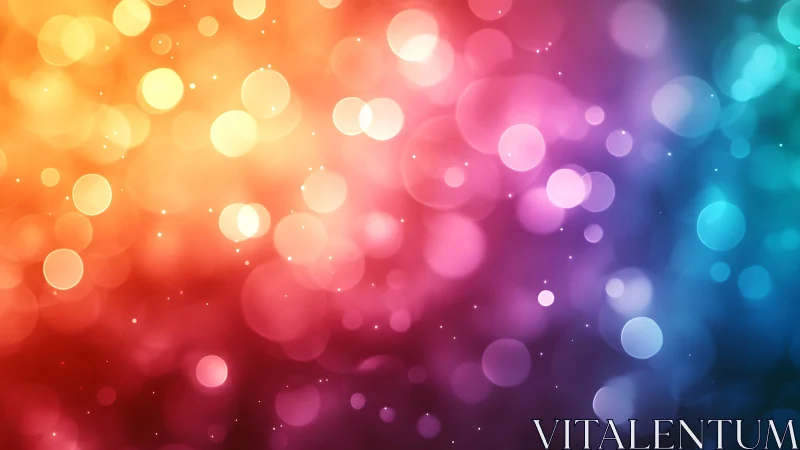 Soft rainbow bokeh lights drifting through cozy color fields.