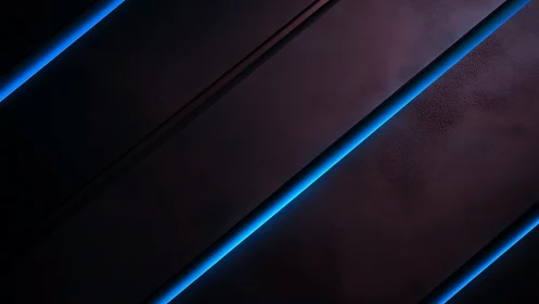 Diagonal neon blue lines cut through a dark tech surface