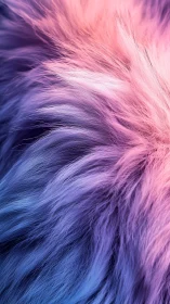 Macro gradient fur texture in soft pink and deep violet light