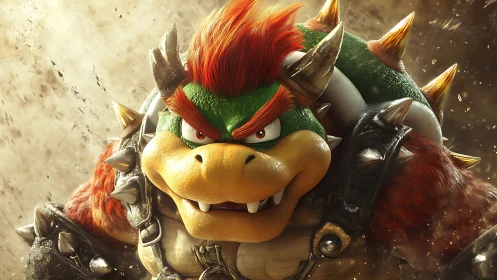 Spiked reptilian warlord rendered in high-impact 3D portrait.