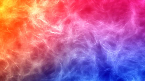 Volumetric color nebula forms triadic gradient with wispy turbulence
